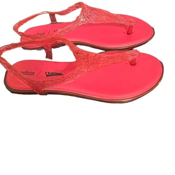 Melissa x Campana Pink Thong Summer Flow Sandal sz 9M NIB - Picture 2 of 8